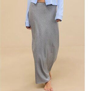 NWT Aerie Real Soft® Stretch Maxi Skirt Heather Gray Sparkle Medium